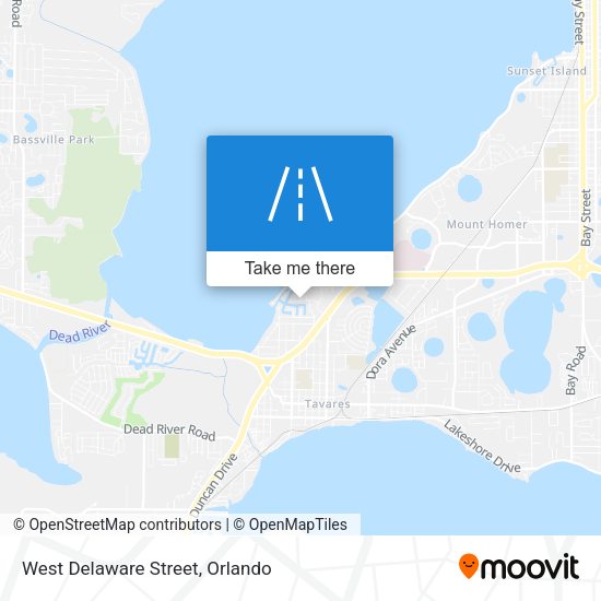 West Delaware Street map
