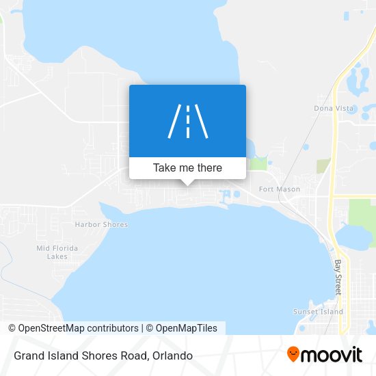 Grand Island Shores Road map