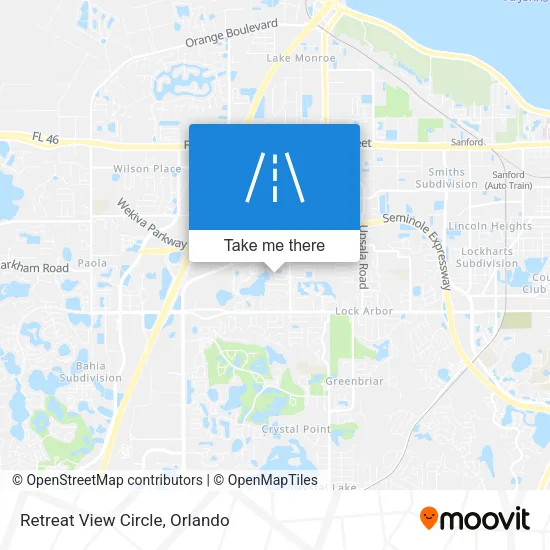 Retreat View Circle map