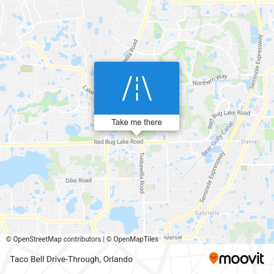 Mapa de Taco Bell Drive-Through