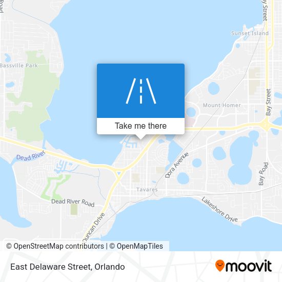 East Delaware Street map