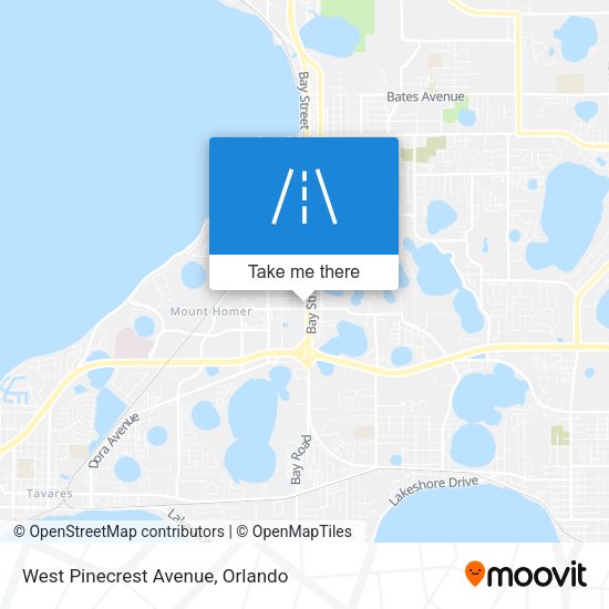 West Pinecrest Avenue map