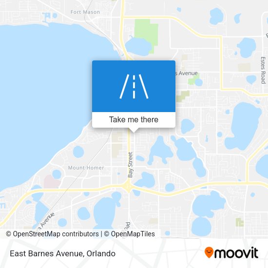 East Barnes Avenue map