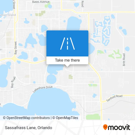 Sassafrass Lane map