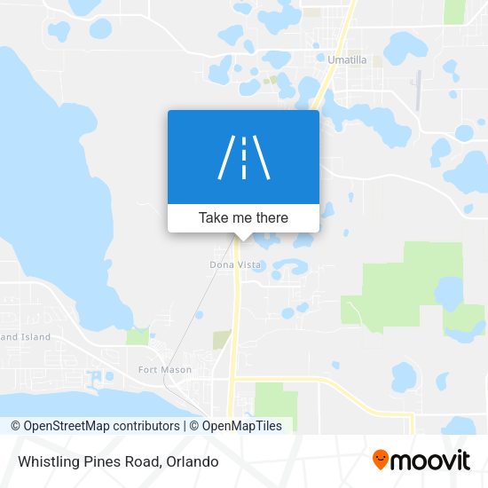 Whistling Pines Road map