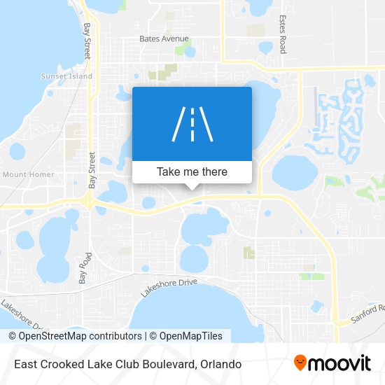 Mapa de East Crooked Lake Club Boulevard