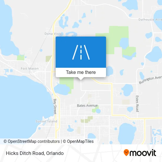 Hicks Ditch Road map