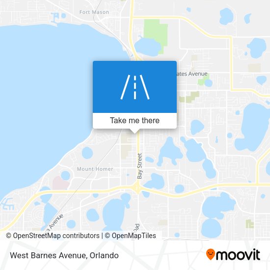 West Barnes Avenue map