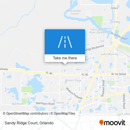 Mapa de Sandy Ridge Court