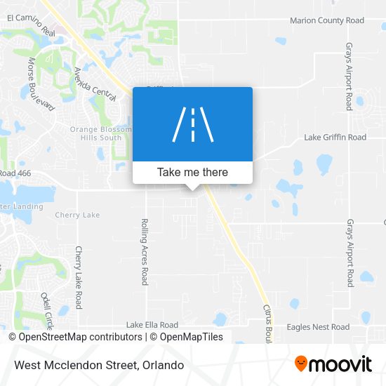 West Mcclendon Street map