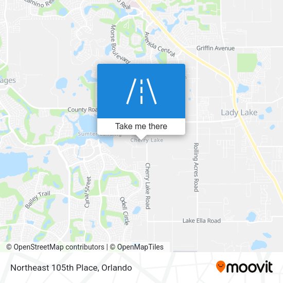 Northeast 105th Place map