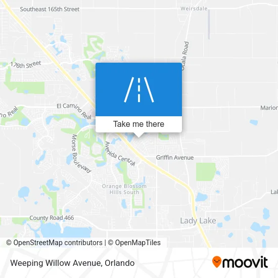 Weeping Willow Avenue map