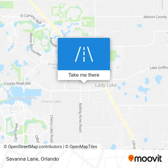 Savanna Lane map