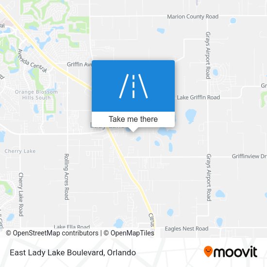East Lady Lake Boulevard map