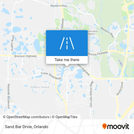 Sand Bar Drvie map