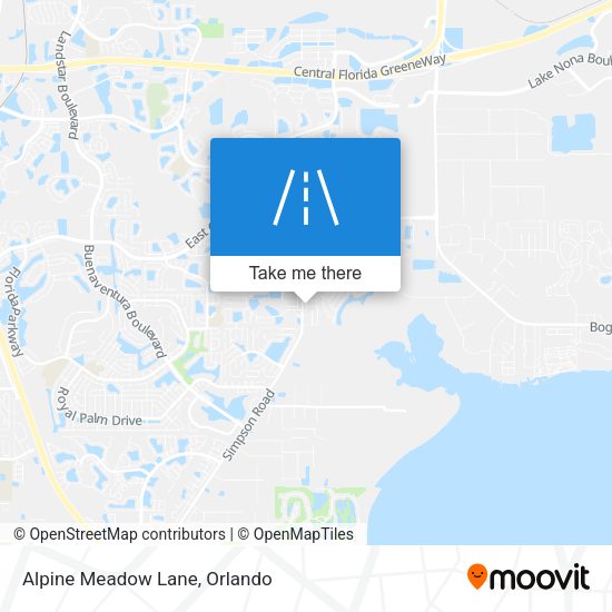 Alpine Meadow Lane map