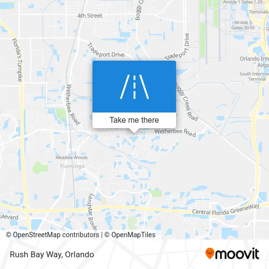 Rush Bay Way map