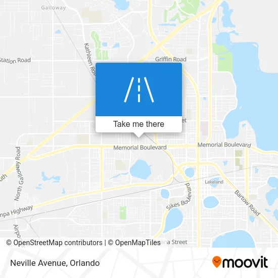 Neville Avenue map