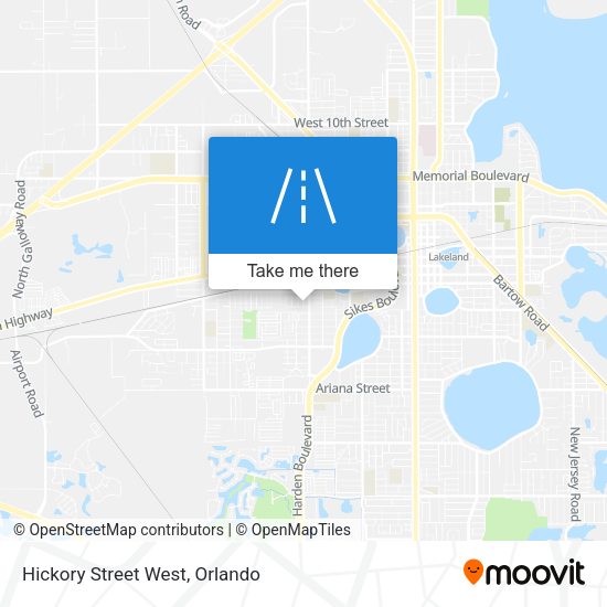 Hickory Street West map