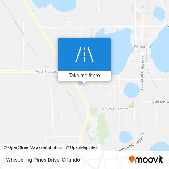 Whispering Pines Drive map