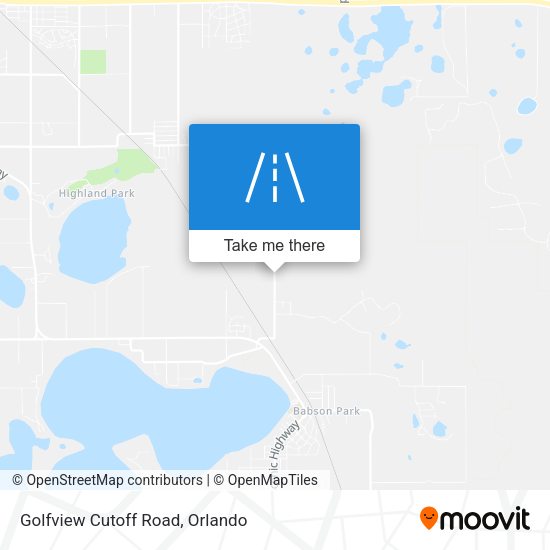 Golfview Cutoff Road map