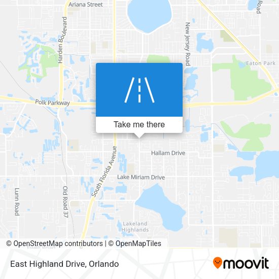 East Highland Drive map
