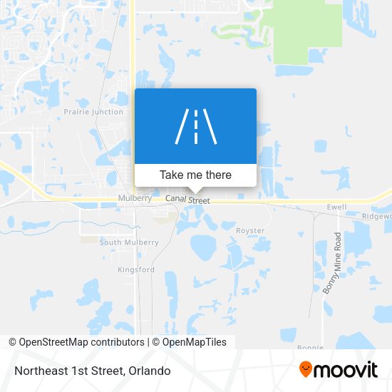 Northeast 1st Street map
