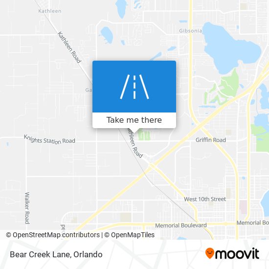 Bear Creek Lane map