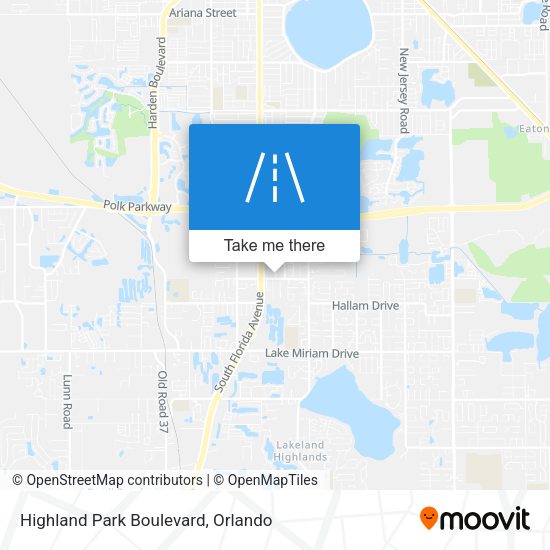 Highland Park Boulevard map
