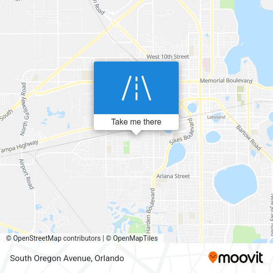 South Oregon Avenue map