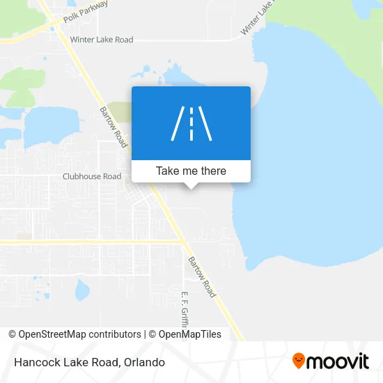 Hancock Lake Road map