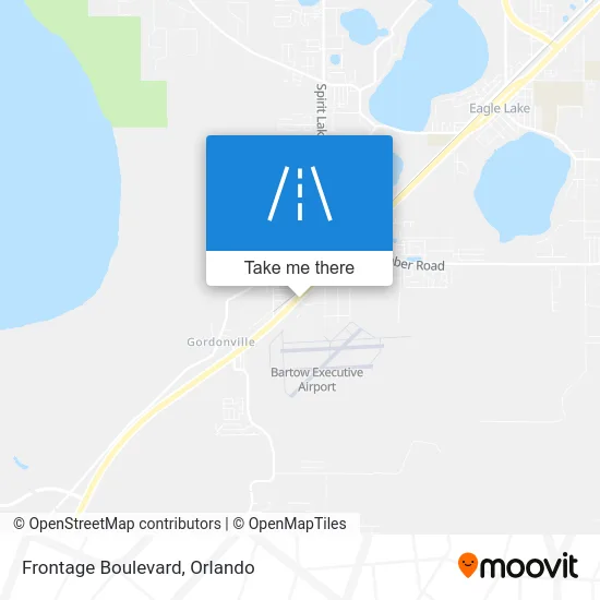 Frontage Boulevard map