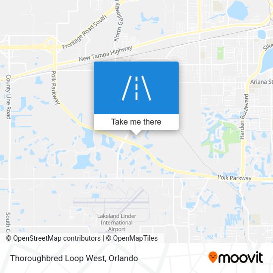Thoroughbred Loop West map