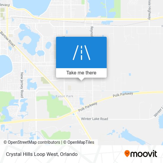 Crystal Hills Loop West map