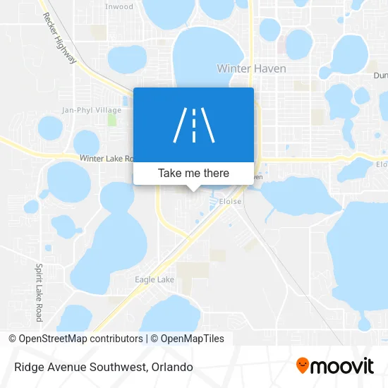 Ridge Avenue Southwest map