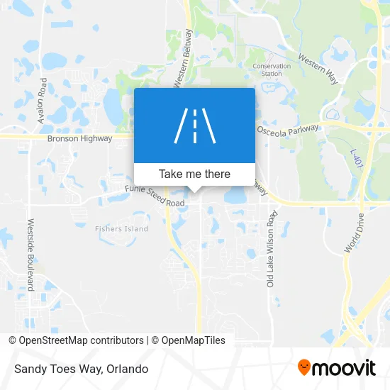 Sandy Toes Way map