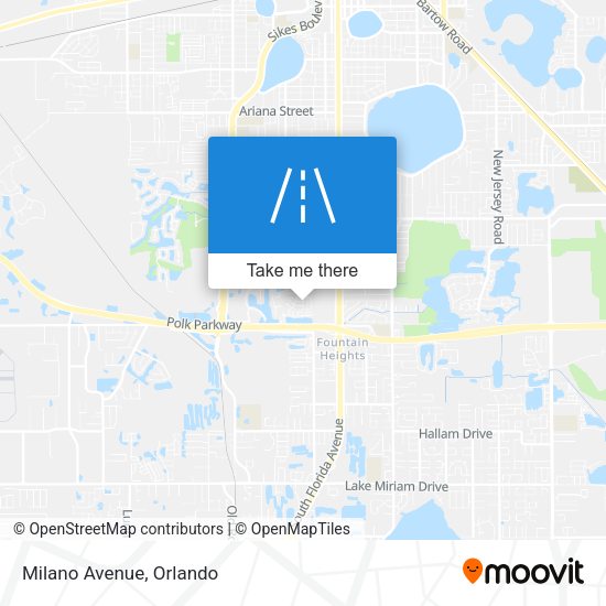 Mapa de Milano Avenue