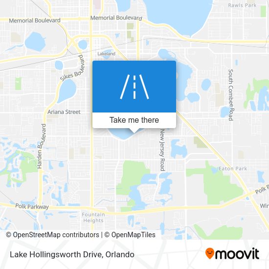 Lake Hollingsworth Drive map