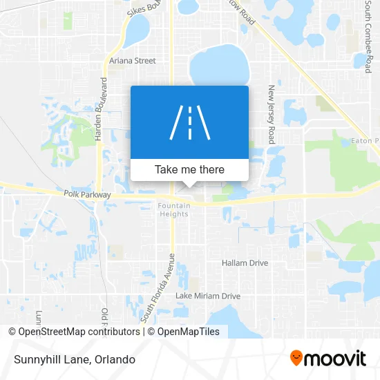 Sunnyhill Lane map