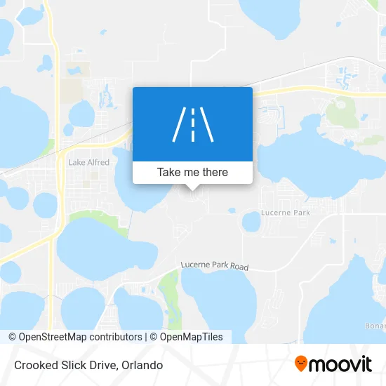 Crooked Slick Drive map