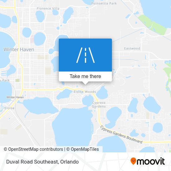 Duval Road Southeast map