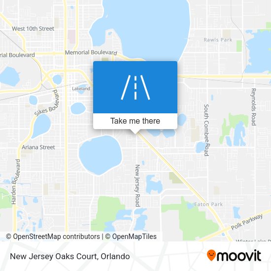 Mapa de New Jersey Oaks Court