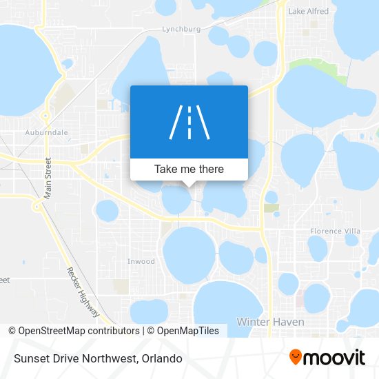 Sunset Drive Northwest map