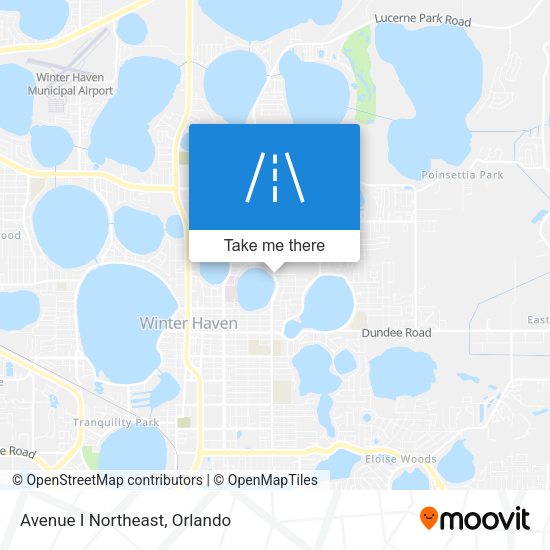Avenue I Northeast map