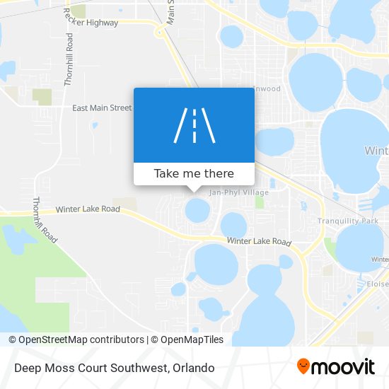 Deep Moss Court Southwest map
