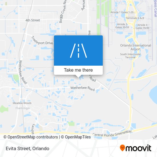 Mapa de Evita Street