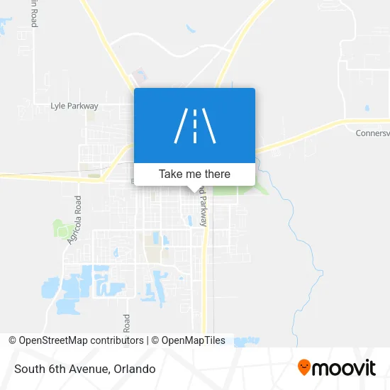 South 6th Avenue map