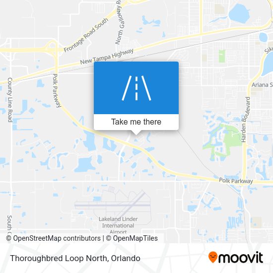 Thoroughbred Loop North map