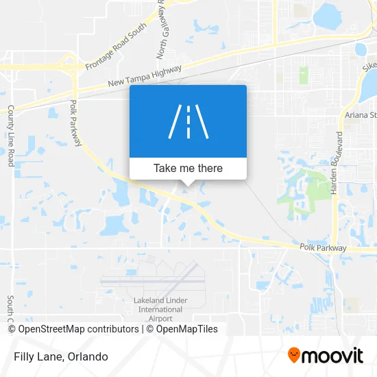 Filly Lane map