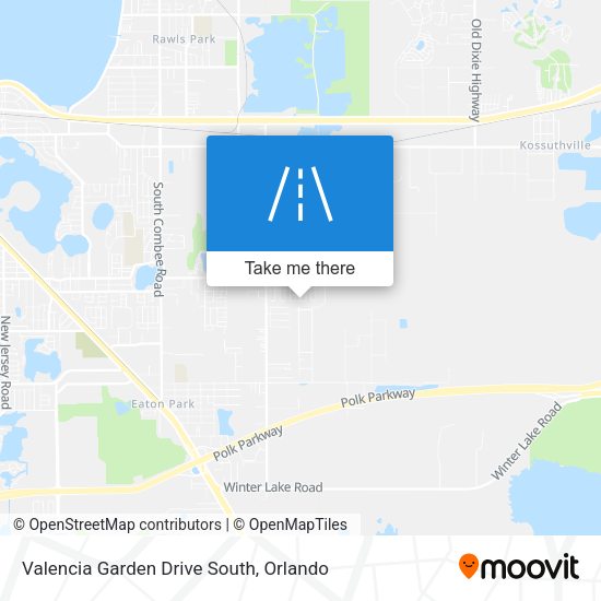 Valencia Garden Drive South map